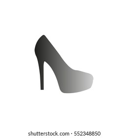 heel shoes -  black vector icon