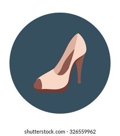 Heel shoes Colored Vector Ico