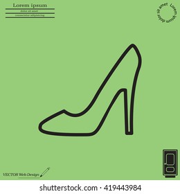 heel shoes icon 