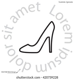 heel shoes icon 