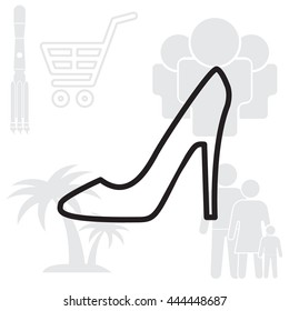 heel shoes icon 