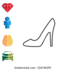heel shoes icon 
