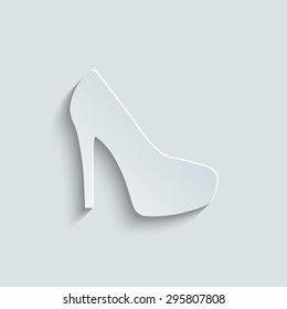  heel shoes icon with shadow