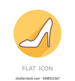 heel shoes icon. vector illustration 