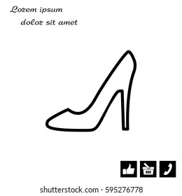 heel shoes icon. vector illustration 
