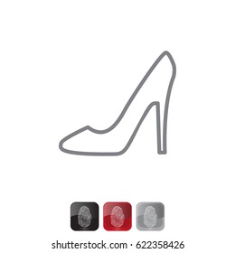 heel shoes icon. vector illustration 