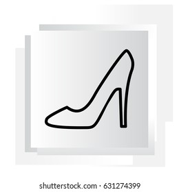 heel shoes icon. vector illustration 