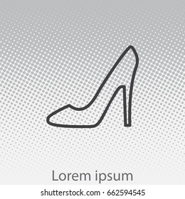 heel shoes icon. vector illustration 