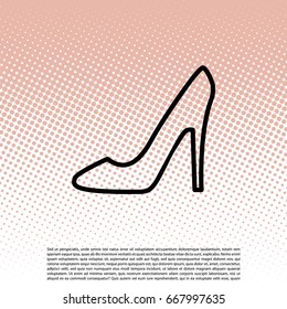 heel shoes icon. vector illustration 