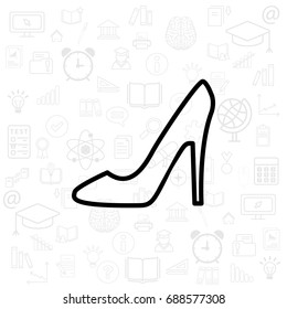 heel shoes icon. vector illustration 