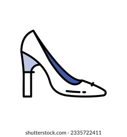 Heel Shoes Icons, vector stock illustration.