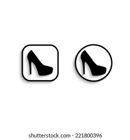   heel shoes - vector icon