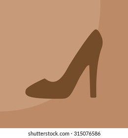 heel shoes - vector icon