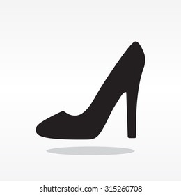 heel shoes - vector icon
