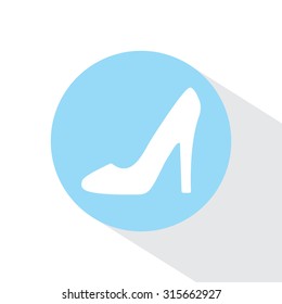heel shoes - vector icon