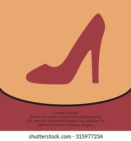 heel shoes - vector icon