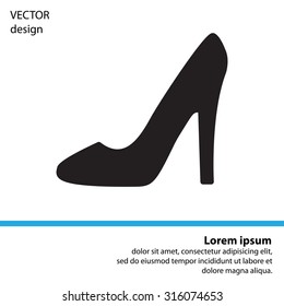 heel shoes - vector icon