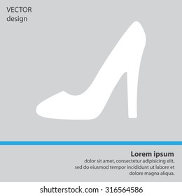 heel shoes - vector icon