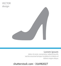 heel shoes - vector icon