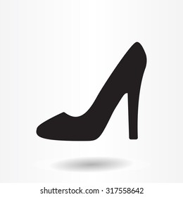 heel shoes - vector icon