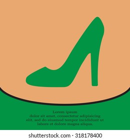 heel shoes - vector icon