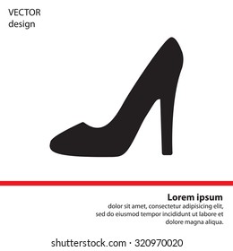 heel shoes - vector icon
