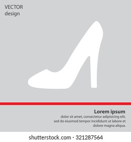 heel shoes - vector icon