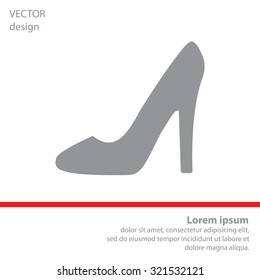 heel shoes - vector icon
