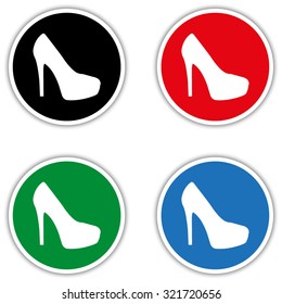  heel shoes  - vector icon