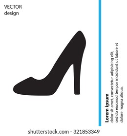 heel shoes - vector icon