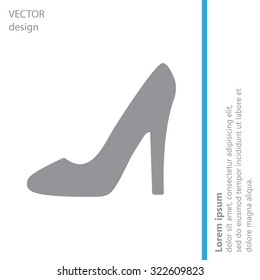 heel shoes - vector icon