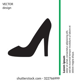 heel shoes - vector icon