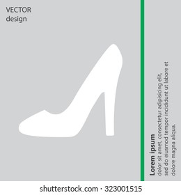 heel shoes - vector icon