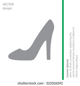 heel shoes - vector icon