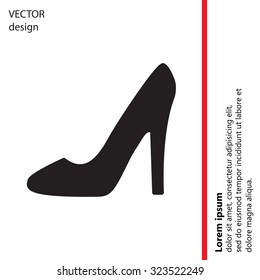 heel shoes - vector icon