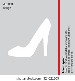 heel shoes - vector icon