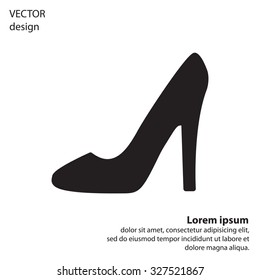 heel shoes - vector icon
