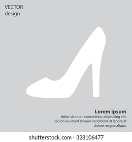 heel shoes - vector icon
