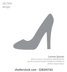 heel shoes - vector icon
