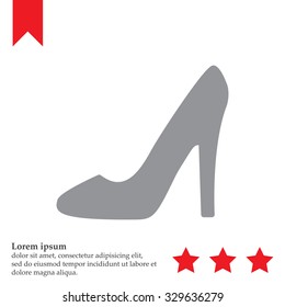 heel shoes - vector icon