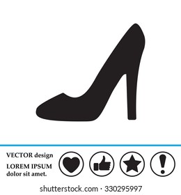 heel shoes - vector icon