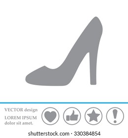 heel shoes - vector icon