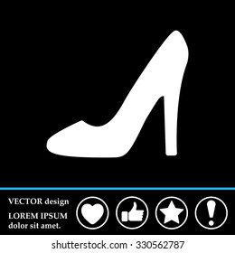 heel shoes - vector icon