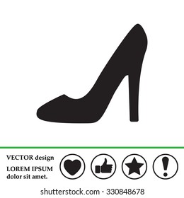 heel shoes - vector icon