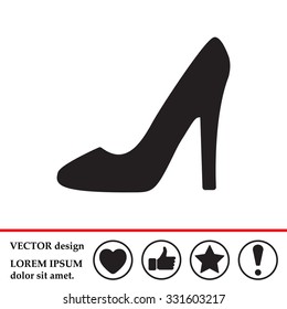 heel shoes - vector icon
