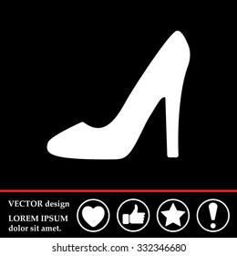 heel shoes - vector icon