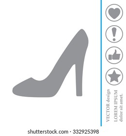 heel shoes - vector icon