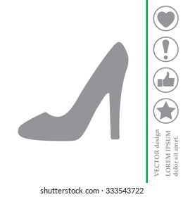 heel shoes - vector icon