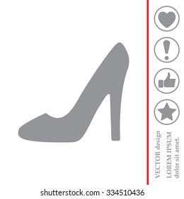 heel shoes - vector icon