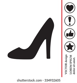 heel shoes - vector icon